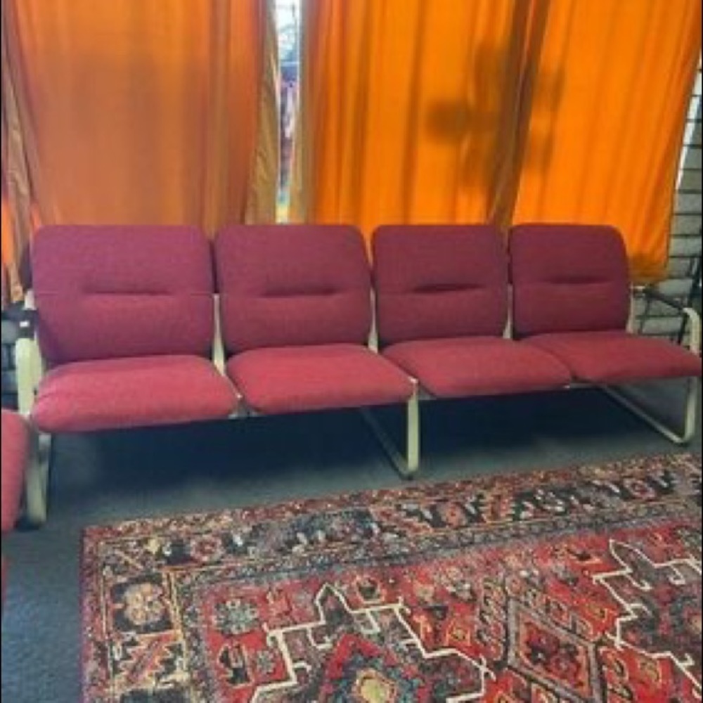 Steelcase ‘60s MCM Pollack Style 4 Seat Bench Sofa